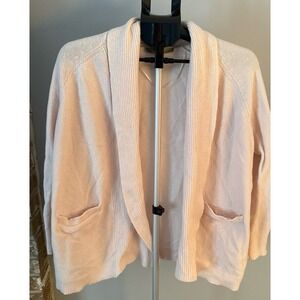 Loft Women's Light Pink Open Sweater Cardigan Size XL